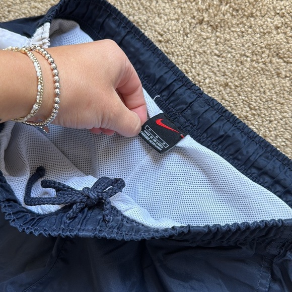 Vintage Nike 90s Navy White Stripe Track Straight Leg Pants - Picture 3 of 9